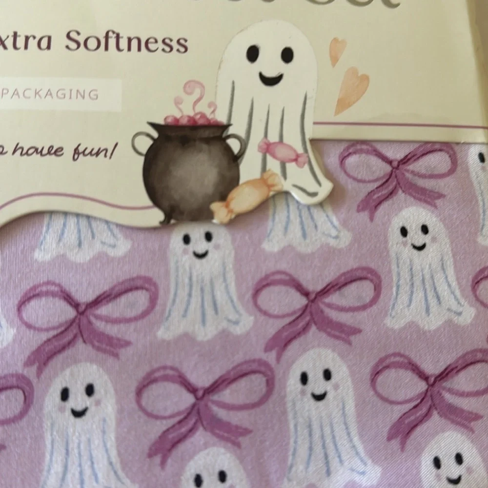 👻🎀ENVOGUE Halloween Pink bow and ghost queen sheet set 🎀👻